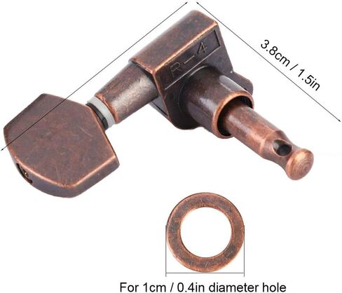 Bnineteenteam 3L 3R Guitar Tuning Pegs Red Bronze Acoustic Machine Heads Guitars Accessory in Saudi Arabia