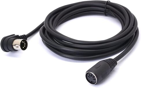 GLHONG MIDI Din Extension Cable, MIDI 5-Pin DIN 90 Degree Angle Male Plug to Female Socket Audio MIDI/at Adapter Cable for MIDI Keyboard Synthesizer, Organ, Electric Piano, MIDI Guitar (50 cm/1.6 FT) in Kuwait