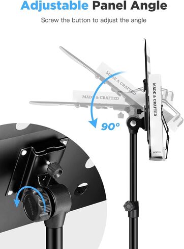 بيترون حامل موسيقى معدني محمول مع حقيبة حمل وارتفاع وزاوية قابلة للتعديل وحامل كتب موسيقية قابل للطي ومشبك ورقة موسيقية للكمان وعازفي الجيتار والفرقة الموسيقية in Kuwait