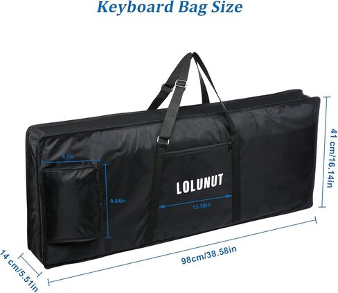 شنطة كيبورد الكترونية سميكة مقاومة للماء مكونة من 61 مفتاحا للالكترونيات (اسود) in Kuwait