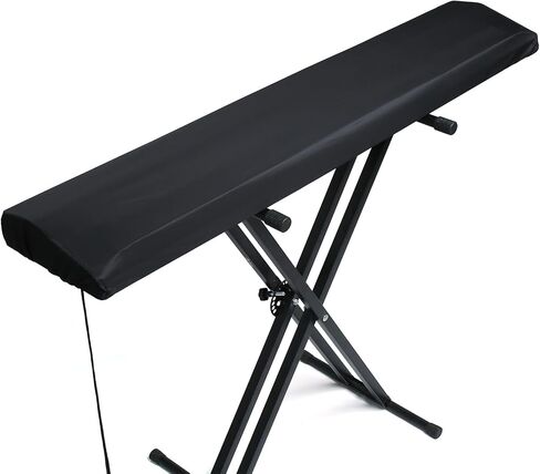 غطاء غبار لوحة مفاتيح البيانو، 88 مفتاحًا، غطاء مركب منسوج مقاوم للبقع، غطاء لوحة مفاتيح إلكتروني مع قفل سلك مرن متين، غطاء بيانو إلكتروني in Kuwait