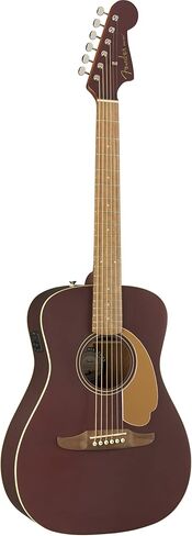 حزمة جيتار كهربائي صوتي من Fender Malibu Player مع حقيبة أزعج زرقاء منتصف الليل، وحزام، وموالف مشبك، وأوتار، ولفاف سلسلة، ولقطات، وأقراص DVD التعليمية لأوستن بازار - Sunburst in Saudi Arabia