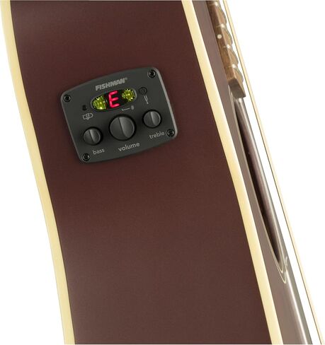 حزمة جيتار كهربائي صوتي من Fender Malibu Player مع حقيبة أزعج زرقاء منتصف الليل، وحزام، وموالف مشبك، وأوتار، ولفاف سلسلة، ولقطات، وأقراص DVD التعليمية لأوستن بازار - Sunburst in Saudi Arabia