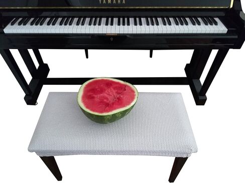 Waterproof Piano Bench Cover - Perfect for Pets, Kids, Elderly, Weddings, Parties - Machine Washable, Elastic, Removable - Cleans Easily(Beige) in Kuwait