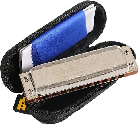 East top Upgrade Diatonic Blues Harmonica Key of C, 10 Hole Diatonic Blues Harp Mouth Organ Harmonica, Advanced PR020 Harmonicas For Adults, Professionals and Students(Blue) in Kuwait