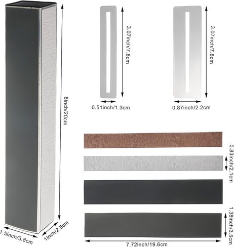 مجموعة أدوات باتور غيتار لوثيير مع شعاع مستوي لقيثارة 20.32 سم، مبرد لوثير، مقياس مسطرة حركي خيط، مقياس نصف قطر 9 خماسي للخيط، مفك براغي، حامي لوح أصابع وورق صنفرة in Kuwait