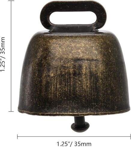 Coloch 20 Pack Grazing Copper Cow Bells, Metal Farm Animal Anti Lost Bells Loud Bronze Bell Small Brass Calling Bells for Grazing Cattle, Horses, Sheep in Kuwait