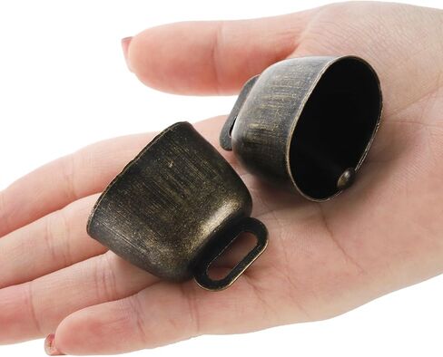 Coloch 20 Pack Grazing Copper Cow Bells, Metal Farm Animal Anti Lost Bells Loud Bronze Bell Small Brass Calling Bells for Grazing Cattle, Horses, Sheep in Kuwait
