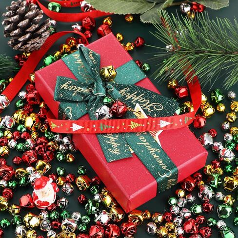 Christmas Tree Decoration-Small Jingle Bells, 300Pcs Colorful Craft Bells Christmas Bells Bulk, Christmas Tree Ornaments for Christmas Home Festival Decorations DIY Project in Saudi Arabia