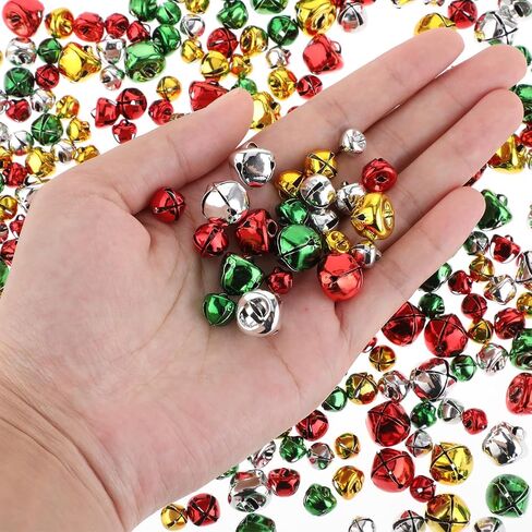 Christmas Tree Decoration-Small Jingle Bells, 300Pcs Colorful Craft Bells Christmas Bells Bulk, Christmas Tree Ornaments for Christmas Home Festival Decorations DIY Project in Saudi Arabia