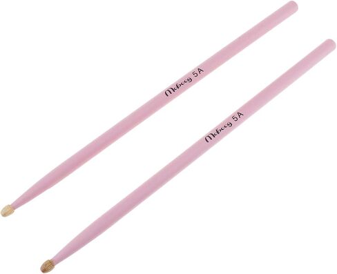 عصى طبل 5A من YiPaiSi 5A، أعواد طبل خشبية من خشب القيقب 5A، أعواد طبل خشبية 5A للطلاب والكبار (وردي) in Kuwait