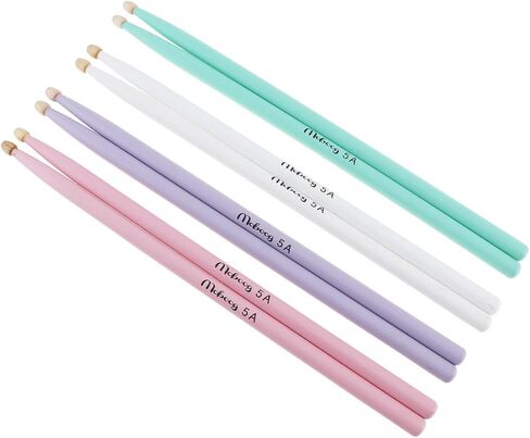 عصى طبل 5A من YiPaiSi 5A، أعواد طبل خشبية من خشب القيقب 5A، أعواد طبل خشبية 5A للطلاب والكبار (وردي) in Kuwait