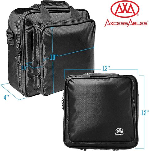 حقيبة مزج الصوت من اكسسيسابلز | حقيبة لوحة خلط صوت مبطنة - 12x12x4 | حافظة ميكسر دي جيه | متوافقة مع MG06, AG03, MG10X, Mix8, ProFX8, 802VLZ4, Xenyx X1204USB| حافظة مزج صغيرة, أسود in Kuwait