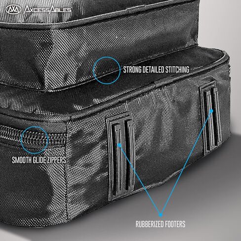 حقيبة مزج الصوت من اكسسيسابلز | حقيبة لوحة خلط صوت مبطنة - 12x12x4 | حافظة ميكسر دي جيه | متوافقة مع MG06, AG03, MG10X, Mix8, ProFX8, 802VLZ4, Xenyx X1204USB| حافظة مزج صغيرة, أسود in Kuwait