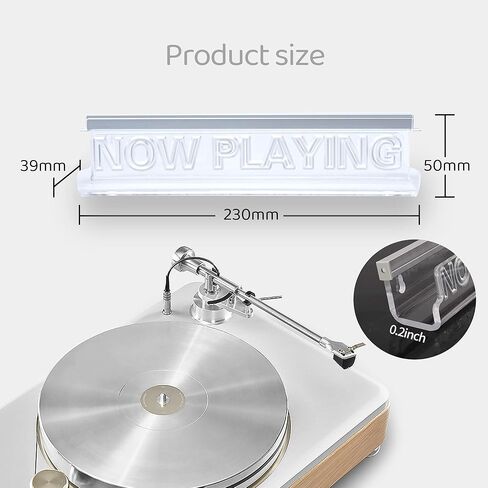 حامل تسجيلات الفينيل من WHITEMOON الآن، حامل عرض تسجيلات الفينيل مثبت على الحائط مع ضوء LED (لون أبيض دافئ) in Kuwait