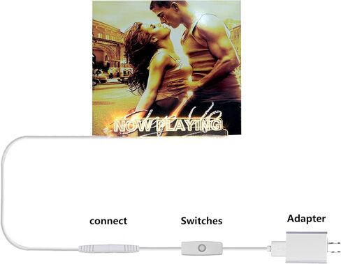 حامل تسجيلات الفينيل من WHITEMOON الآن، حامل عرض تسجيلات الفينيل مثبت على الحائط مع ضوء LED (لون أبيض دافئ) in Kuwait