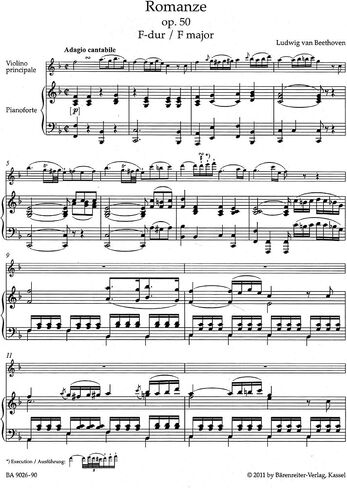 Beethoven: Romances in G Major, Op. 40 & F Major, Op. 50 (Solo Part with Piano Reduction) in Saudi Arabia