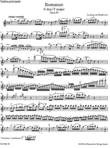 Beethoven: Romances in G Major, Op. 40 & F Major, Op. 50 (Solo Part with Piano Reduction) in Saudi Arabia