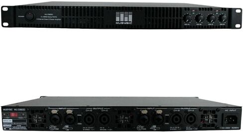 مضخم صوت احترافي ذو 4 قنوات من MUSYSIC - 2x9600 واط D-Class 1U Power Amp MU-D9600 مضخم صوت عالي الأداء مع قوة ستيريو وجسر للاستخدام الاحترافي في الحفلات الموسيقية والوظائف وفي المنزل in Kuwait