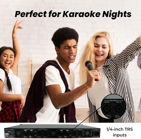 مضخم صوت احترافي ذو 4 قنوات من MUSYSIC - 2x9600 واط D-Class 1U Power Amp MU-D9600 مضخم صوت عالي الأداء مع قوة ستيريو وجسر للاستخدام الاحترافي في الحفلات الموسيقية والوظائف وفي المنزل in Kuwait