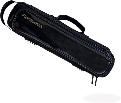 غطاء حقيبة فلوت فاخر خفيف الوزن من Ranloesa مع حزام كتف قابل للتعديل، حقيبة حمل فلوت احترافية مقاومة للماء لـ 16 و17 مفتاحًا، حقيبة ظهر وحقيبة يد رفيعة محمولة (أسود) in Kuwait