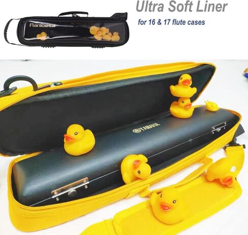 غطاء حقيبة فلوت فاخر خفيف الوزن من Ranloesa مع حزام كتف قابل للتعديل، حقيبة حمل فلوت احترافية مقاومة للماء لـ 16 و17 مفتاحًا، حقيبة ظهر وحقيبة يد رفيعة محمولة (أسود) in Kuwait