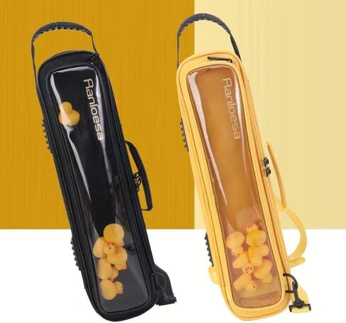 غطاء حقيبة فلوت فاخر خفيف الوزن من Ranloesa مع حزام كتف قابل للتعديل، حقيبة حمل فلوت احترافية مقاومة للماء لـ 16 و17 مفتاحًا، حقيبة ظهر وحقيبة يد رفيعة محمولة (أسود) in Kuwait