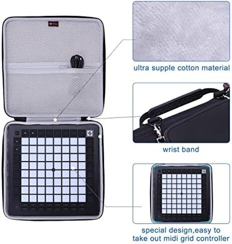 XANAD Hard Case for Novation Launchpad Pro MK3 or AKAI Professional APC Mini MK2 Controller - with Small Storage Accessories Bag in Saudi Arabia