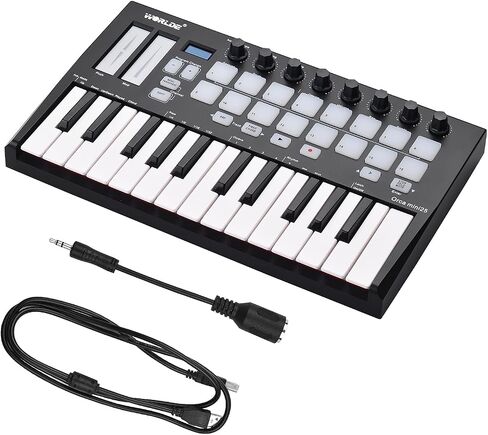 summina 25 Portable 25-Key USB MIDI Keyboard Controller with 16 RGB Backlit Trigger Pads 8 Assignable Control Knobs in Saudi Arabia