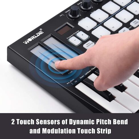 summina 25 Portable 25-Key USB MIDI Keyboard Controller with 16 RGB Backlit Trigger Pads 8 Assignable Control Knobs in Saudi Arabia