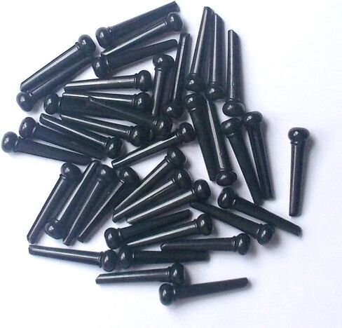 Generic 30 psc Guitar Bridge Pins Plastic with Dot Black in Saudi Arabia