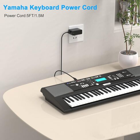 شاحن إمداد طاقة 12 فولت للوحة مفاتيح Yamaha YPT، PSR، YPG، DGX، DD، EZ وP للبيانو الرقمي وسلسلة لوحة المفاتيح المحمولة، استبدال محول سلك الطاقة للوحة المفاتيح PA-130 PA-130B in Kuwait