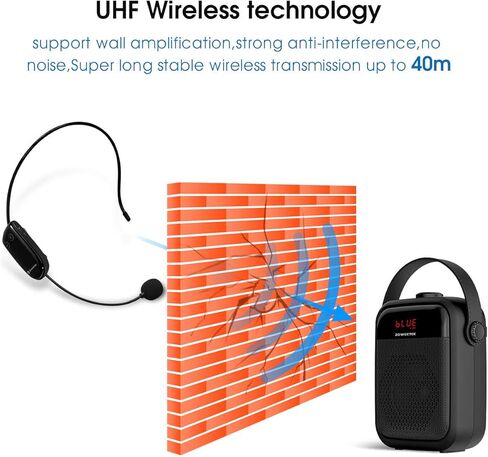 ZOWEETEK مضخم صوت لاسلكي بلوتوث مع 2 ميكروفون، 25 وات، مكبر صوت محمول بنظام PA للمعلمين والمرشدين السياحيين والمدربين والاجتماعات واليوجا واللياقة البدنية وفي الهواء الطلق. in Kuwait