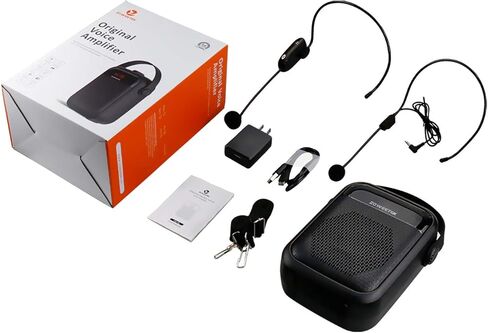 ZOWEETEK مضخم صوت لاسلكي بلوتوث مع 2 ميكروفون، 25 وات، مكبر صوت محمول بنظام PA للمعلمين والمرشدين السياحيين والمدربين والاجتماعات واليوجا واللياقة البدنية وفي الهواء الطلق. in Kuwait