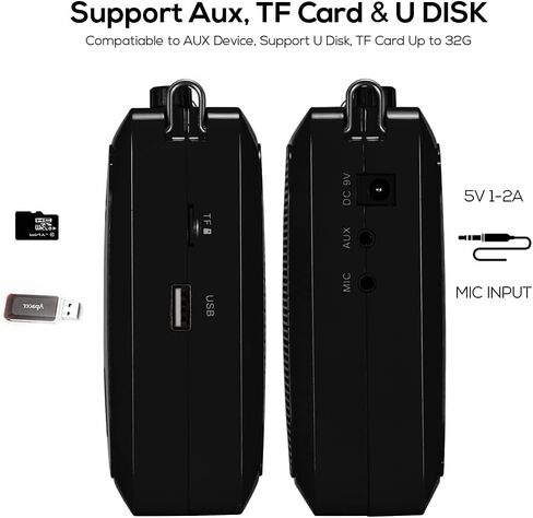 شيدو مكبر صوت لاسلكي، نظام PA عالي الطاقة قابل للحمل 25 واط مع سماعة راس UHF وميكروفون ومكبر صوت، بلوتوث، مكبرات صوت متعددة الوظائف للاماكن الخارجية والمعلمين والفصول الدراسية والدليل السياحي واللياقة in Kuwait