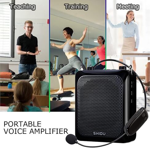 شيدو مكبر صوت لاسلكي، نظام PA عالي الطاقة قابل للحمل 25 واط مع سماعة راس UHF وميكروفون ومكبر صوت، بلوتوث، مكبرات صوت متعددة الوظائف للاماكن الخارجية والمعلمين والفصول الدراسية والدليل السياحي واللياقة in Kuwait