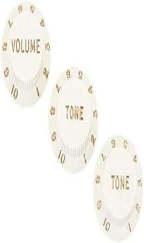 Fender Stratocaster Parchment Knobs - حجم ولون نغمة (مجموعة من 3) in Kuwait