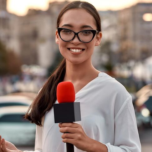 Microphone Cover Thick Mic Cover Colorful Foam Microphone Windscreen Reusable Microphone Covers Suitable for Karaoke DJ, Conference Room, Stage Performance(5PCS) in Kuwait