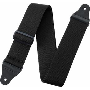 Nefelibata Guitar Strap,2.3" Thickened Solid Color Cotton Guitar Straps with Grain Leather Ends for Bass,Electric&Acoustic,Come with Gasket and Headstock Rope(Milk White)