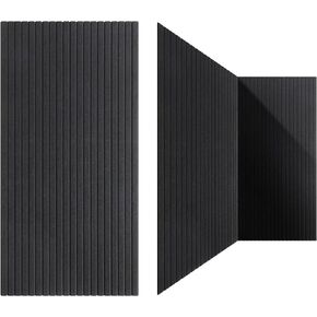 Woanger 5 Pack Large Acoustic Panels, 47 x 24 Inch Sound Dampening Panels Self-Adhesive Noise Absorbing Panel Acoustical Wall Panel Sound Proofing Panels for Home Studio Office Game Room(Black)
