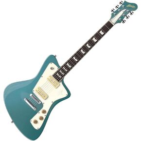 جيتار كهربائي من سلسلة Baum Guitars Wingman Limited مع حافظة صلبة، أزرق مرجاني in Kuwait