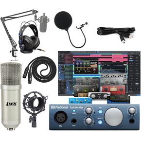PreSonus AudioBox iTwo 2x2 Audio Recording Interface for USB/iPad and iOS Devices Studio Bundle with Studio One Artist Software Pack M7 & HD7 Headphones and Mic Stand in Saudi Arabia