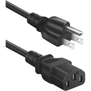 سلك طاقة تيار متردد 3 شقوق من يونيفرسا، 18 AWG 6 أقدام (1.8 متر)، أسود in Kuwait