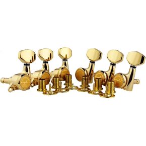 Guyker 6Pcs Guitar Locking Tuners (6 Right Handed) - 1:18 Ratio Lock String Tuning Key Pegs Machine Heads with Hexagonal Handle Replacement for LP SG Style Electric, Folk or Acoustic Guitars - Chrome in Kuwait