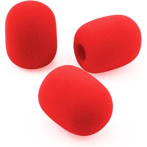 LEFXMOPHY Cloud 2 Mic Foam بديل لـ HyperX Cloud II/Alpha/Alpha S/Mix/Core/Cloud Chat سماعة رأس ميكروفون بوب غطاء مرشح، 3 عبوات أحمر Hyper X سماعة رأس أمامية in Kuwait