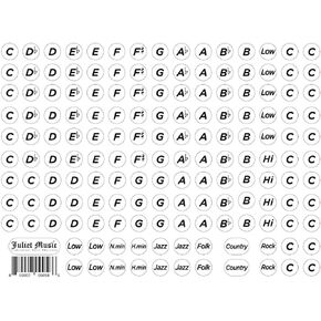 ملصقات هارمونيكا جولييت ميوزيك لمفاتيح الموسيقى - 157 ملصق غير قابل للازالة in Kuwait