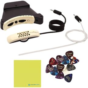 LR Baggs Anthem Acoustic Guitar Soundhole Pickup TRU-MIC and Element Pickup Bundle w/ 12x Guitar Picks and Liquid Audio Guitar Polishing Cloth - Soundhole Pickup for Acoustic Guitar, Guitar Microphone in Kuwait