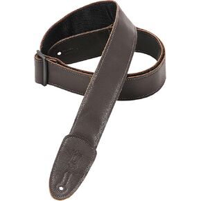 Levy's Leathers M7GP-DBR 2" Garment Leather Guitar Strap, Dark Brown