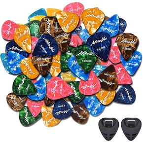 جيتار 42 قطعة من موريز مع سمك 0.46 0.58 0.71 0.81 0.96 1.20 1.50 مم للأكوأكوأكوستيك والكلاسيكي والكهرباء والغيتار مع 2 حاملي ريش in Kuwait