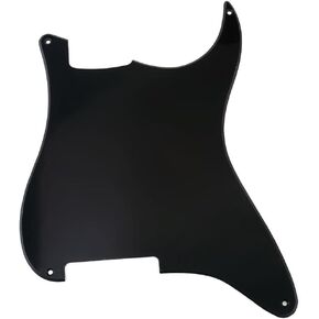 Musiclily 4 Hole Guitar Strat Pickguard Material Blank Scratch Plate Custom for Fender Stratocaster Electric Guitar Replacement, 1Ply Glossy Black